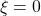 \xi =0