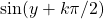 \sin(y+k\pi/2)