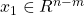 x_1\in R^{n-m}