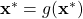 \mathbf{x}^{\ast}=g(\mathbf{x}^{\ast})