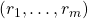 (r_1,…,r_m)