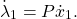 \begin{equation*}\dot \lambda_1=P\dot x_1.\end{equation*}