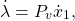 \[\dot \lambda=P_v\dot x_1,\]