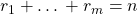 r_1+…+r_m=n