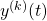y^{(k)}(t)