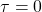 \tau =0
